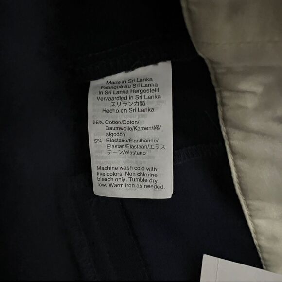 J Crew Women’s Navy Winnie Stretch Cotton Pants Style H5159 Size 0 - Picture 7 of 7